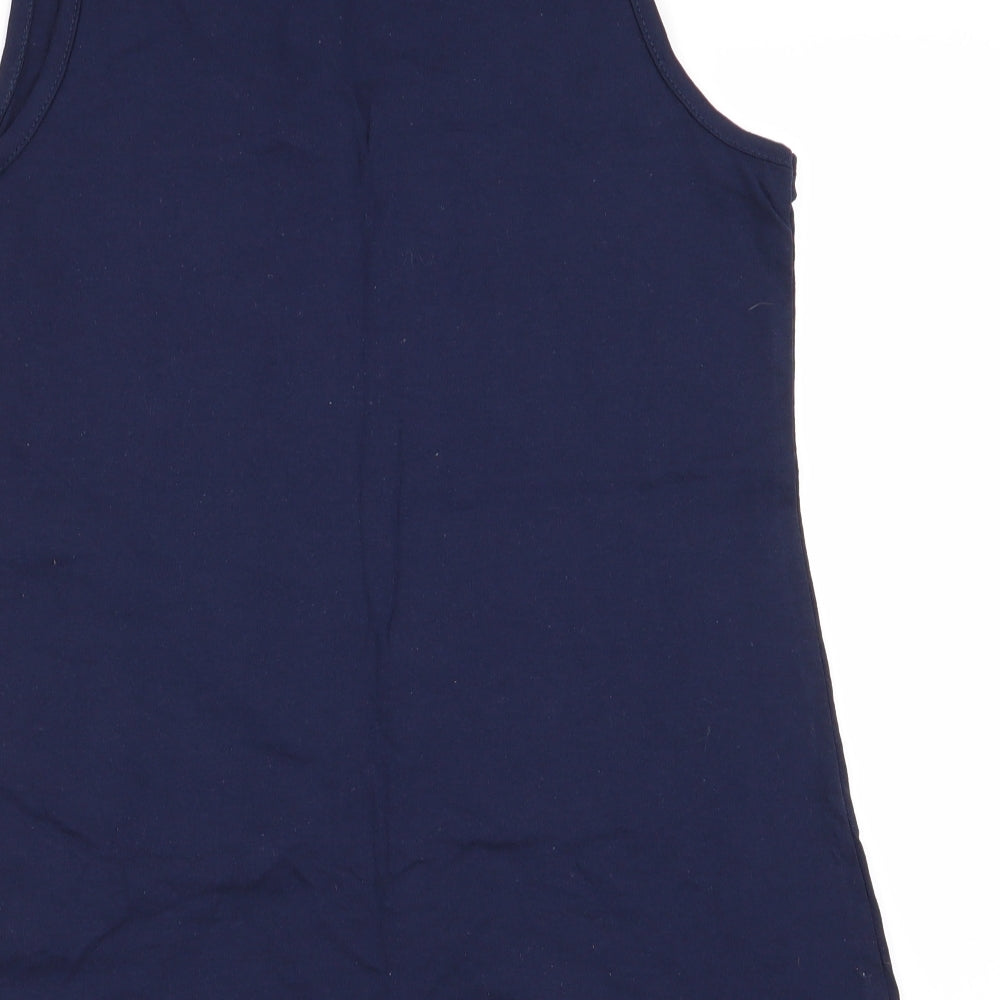 Womens UK Size M Fruit of the Loom Blue Basic Tank
