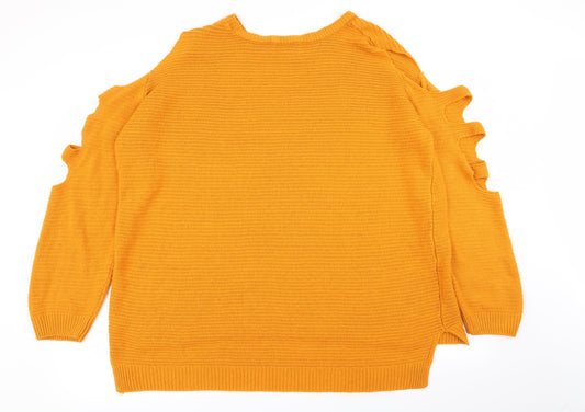 Primark Womens Yellow Pullover Jumper Size 18