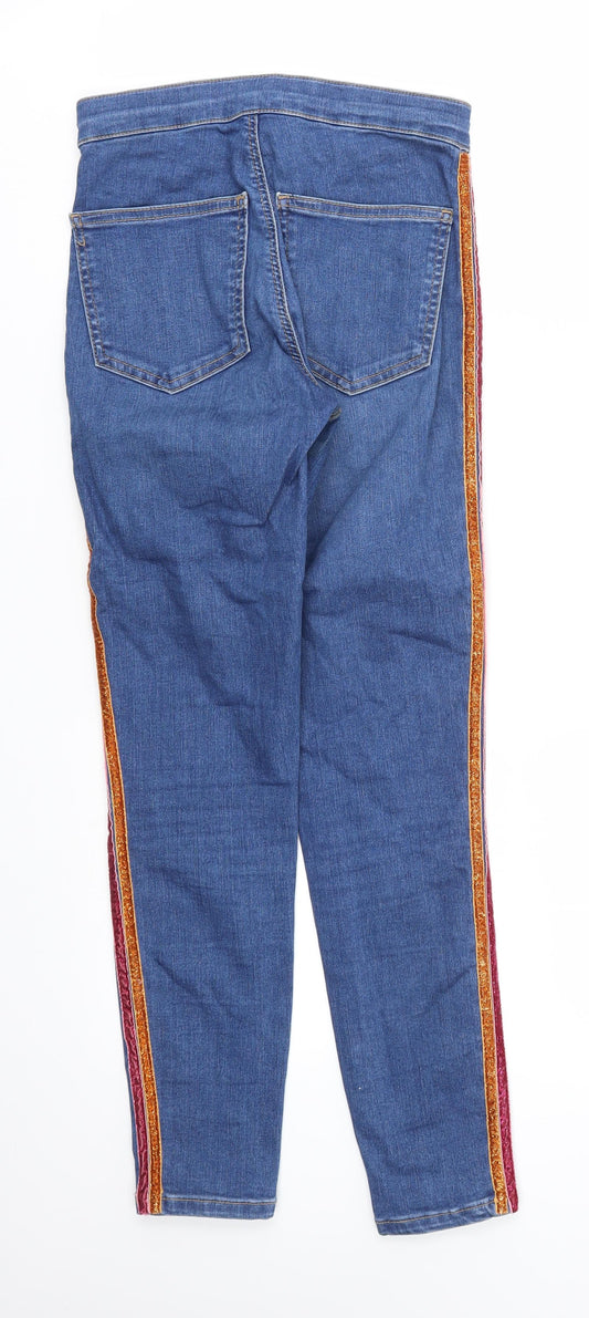 Topshop Womens Blue Skinny Jeans Size 26 in L28 in