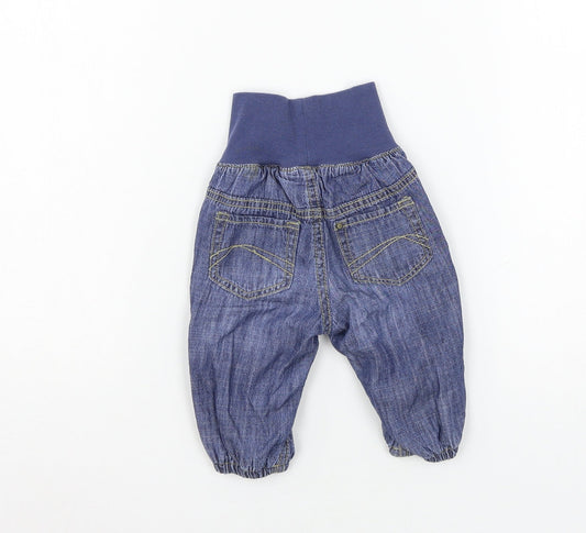 H&M Baby Blue Denim Cargo Jeans Size 0-3 Months