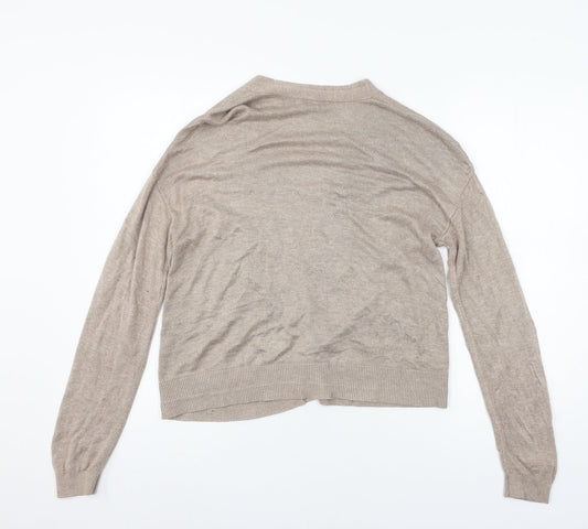 ASOS Womens Brown Knit Cardigan Jumper Size 12