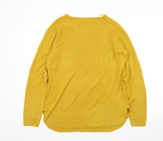 vidavi Womens Yellow Pullover Jumper Size L