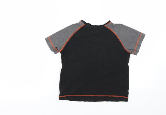 Matalan Boys Black Basic T-Shirt Size 7 Years - WIFI