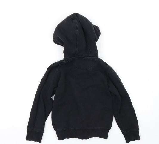 School life Boys Black Full Zip Hoodie Size 8 Years