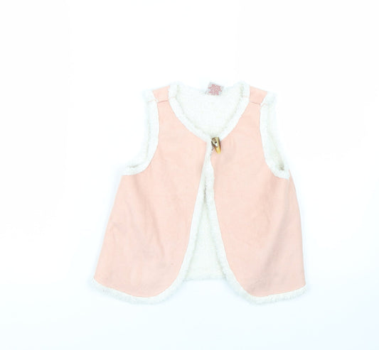 Preworn Girls Pink Gilet Jacket Size 4-5 Years