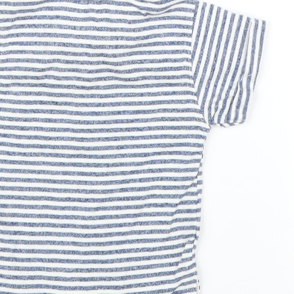 Peacock Boys White Striped Basic Button-Up Size 6-9 Months