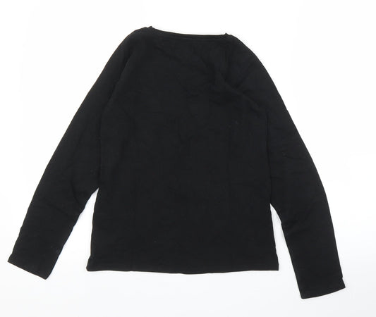 Nutmeg Girls Black Basic T-Shirt Size 11 Years - Unicorn