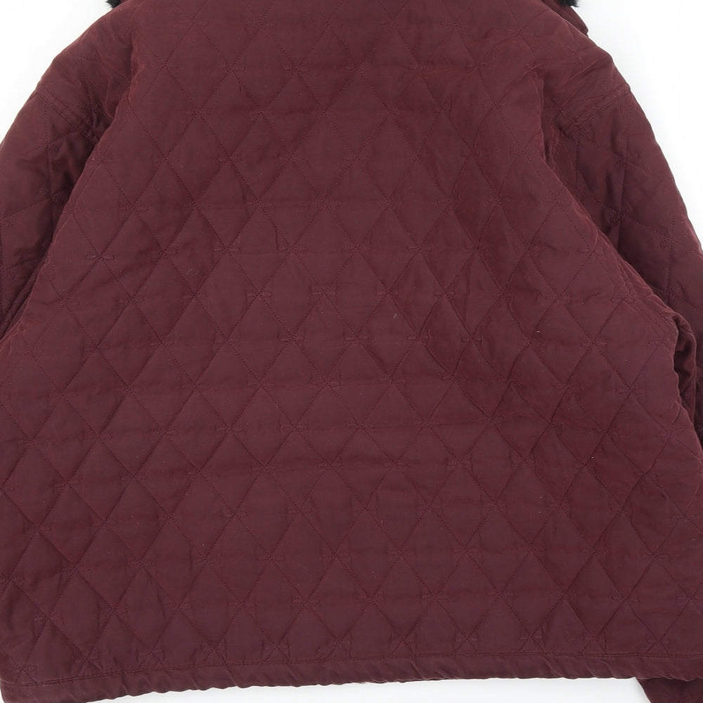 Emos Womens Purple Quilted Coat Size M