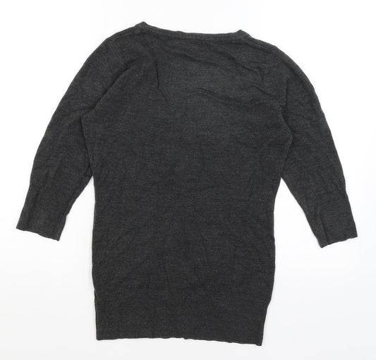 Womens UK Size 10 Therapy Grey Pullover Jumper