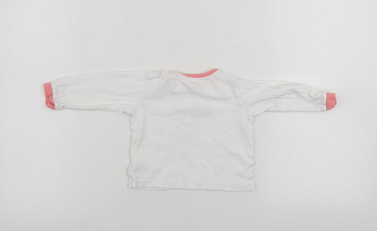 George Girls White Basic T-Shirt Size 12-18 Months - Mickey mouse