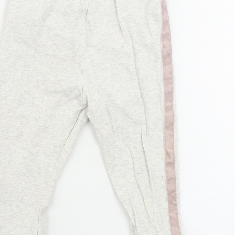 F&F Girls Beige Sweatpants Trousers Size 9-12 Months