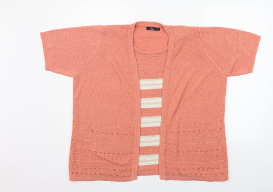 Womens UK Size XL bm Collection Orange Pullover Jumper