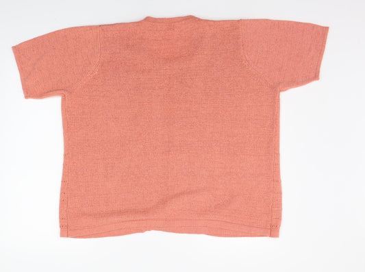 Womens UK Size XL bm Collection Orange Pullover Jumper