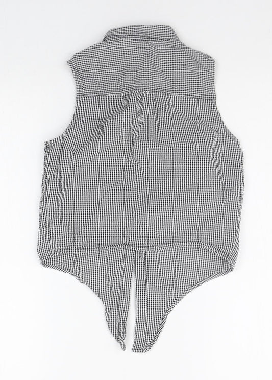 H&M Boys Grey Check Basic Button-Up Size 12-13 Years