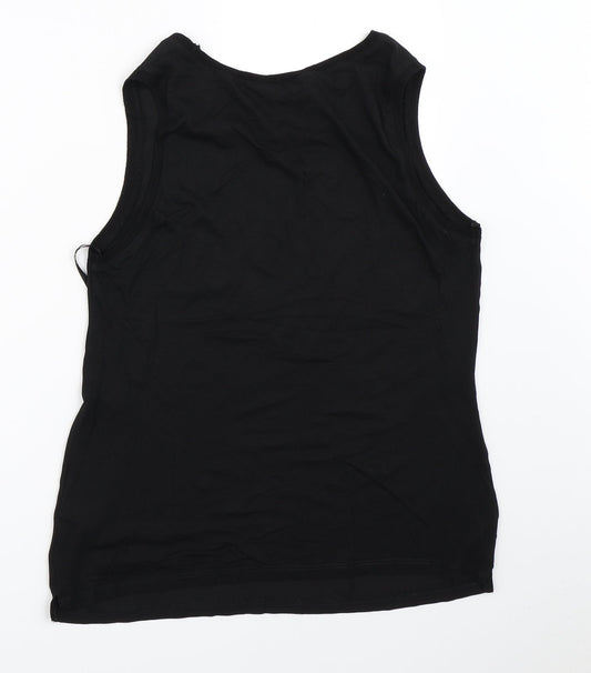 Womens UK Size 10 New Look Black Basic Blouse