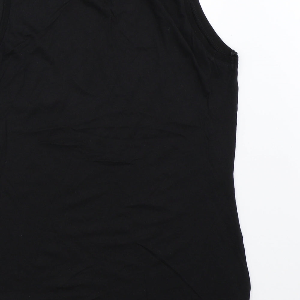 Womens UK Size 10 New Look Black Basic Blouse