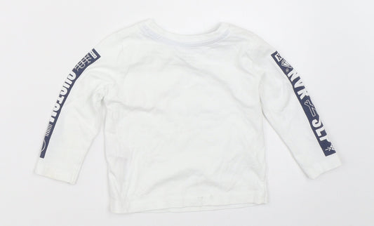 Primark Boys White Basic T-Shirt Size 9-12 Months