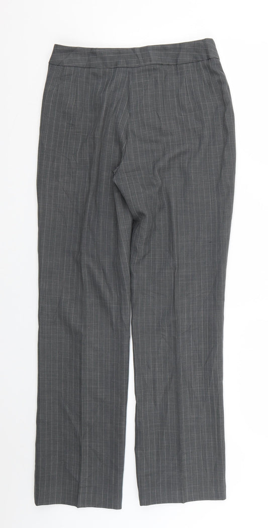 George Womens Grey Striped Trousers Size 6 L27 in
