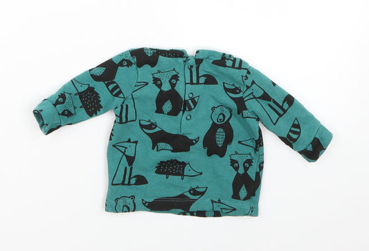 NEXT Baby Green Geometric Pullover Jumper Size 0-3 Months