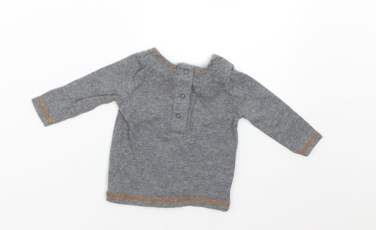 NEXT Baby Grey Basic T-Shirt Size 0-3 Months