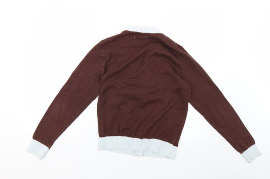 vacant Womens Brown Cardigan Jumper Size M