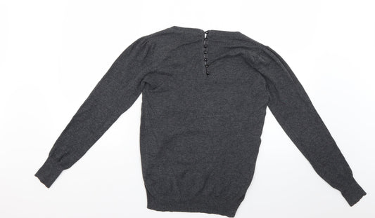 city by jcl Womens Grey Pullover Jumper Size M