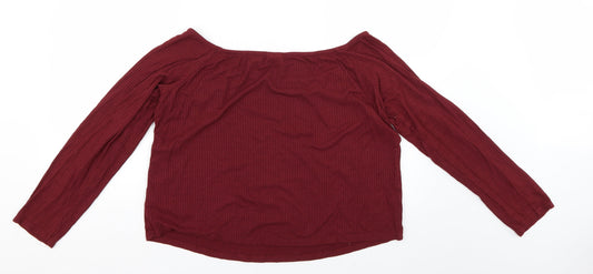 Womens UK Size 22 ASOS Red Basic Blouse