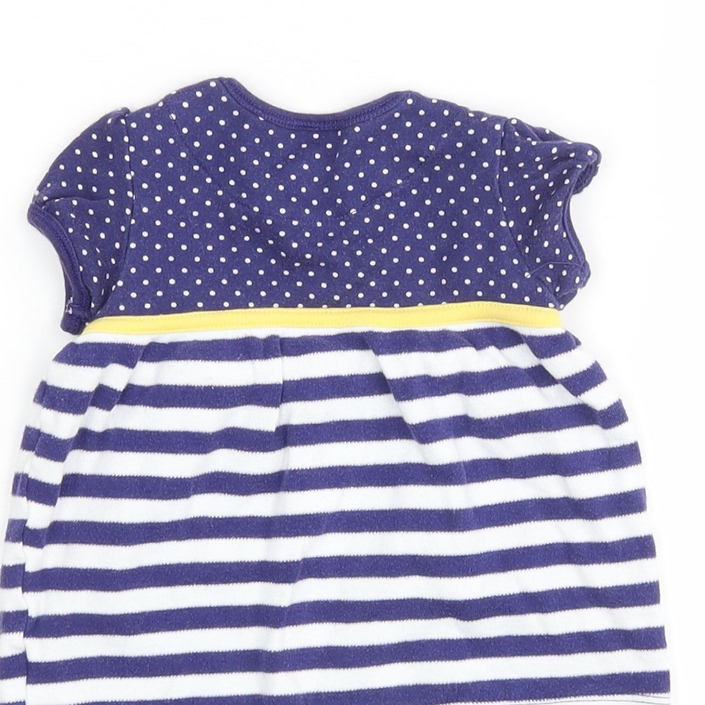 F&F Girls Blue Striped Basic Casual Size 0-3 Months