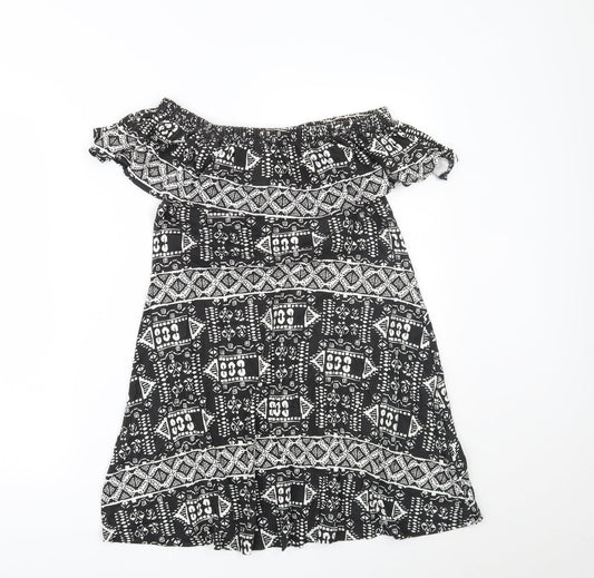 Primark Womens Black Geometric Shift Size 8