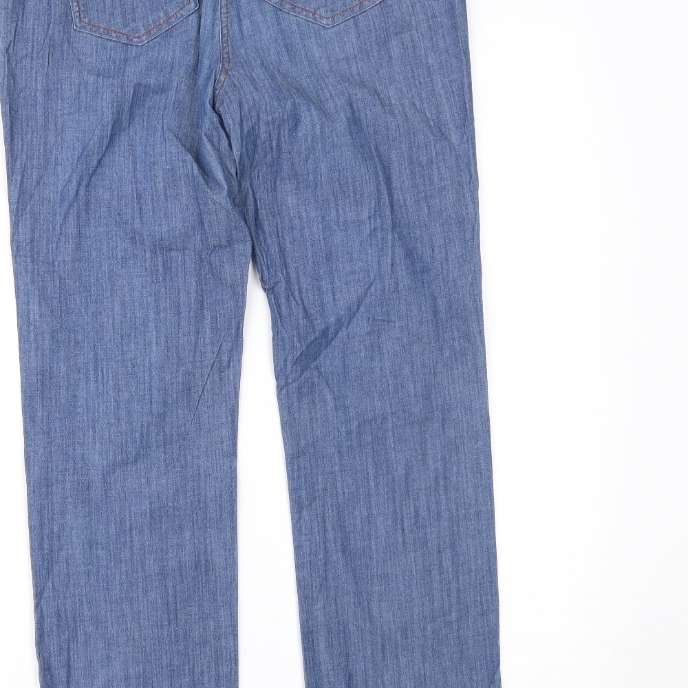 pause cafe Womens Blue Denim Straight Jeans Size 10 L24 in
