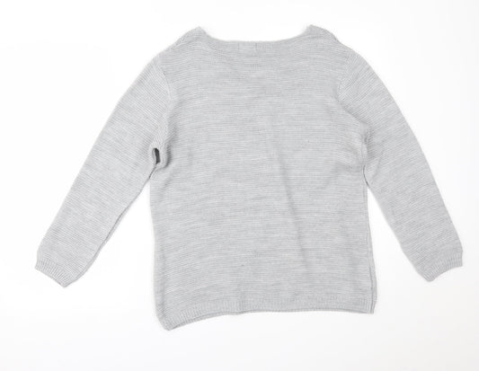 Ivy Womens Grey Pullover Jumper Size M