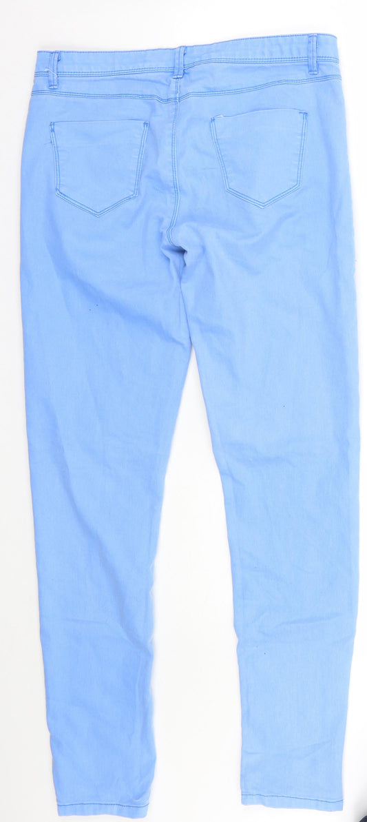 Denim & Co. Womens Blue Skinny Jeans Size 10 L29 in