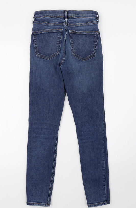 Topshop Womens Blue Denim Skinny Jeans Size 26 L32 in
