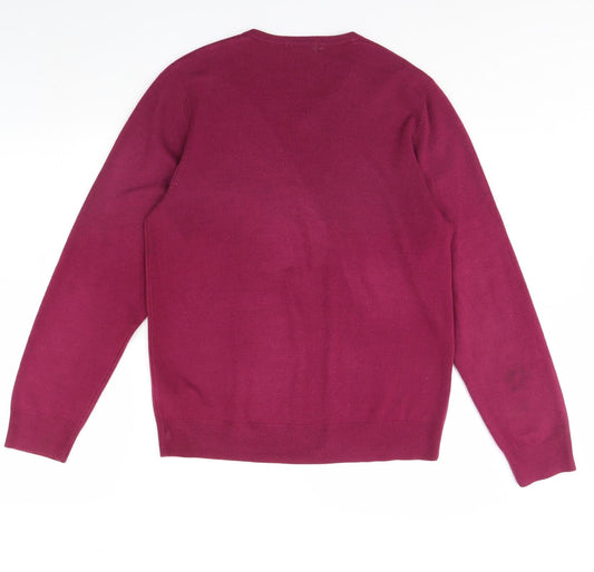 m&s Mens Purple Pullover Jumper Size M