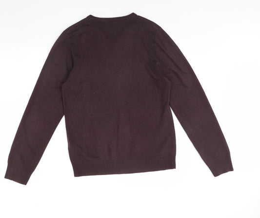 m&s Mens Purple Pullover Jumper Size M