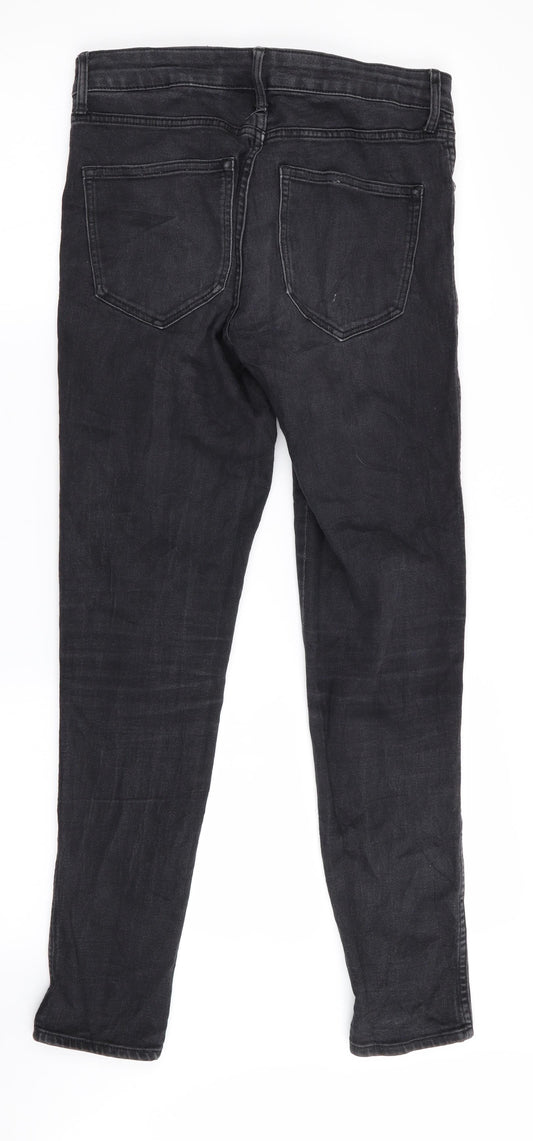 Mens UK Size 26 in H&M Extra-Slim Fit Skinny Black Jeans