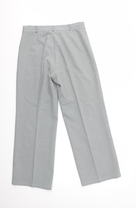 Womens UK Size 14 Street One Regular Fit Dress Pants Grey Trousers
