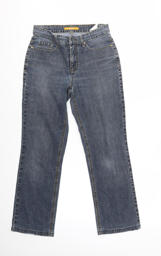Womens UK Size 38 in MAC Regular Fit Straight Blue Jeans