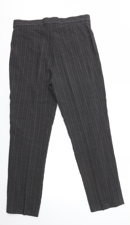 Rene Lezard Womens Grey Dress Pants Trousers Size 32 in L28 in