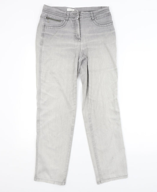 Womens UK Size 10 Bonita Regular Fit Straight Grey Jeans
