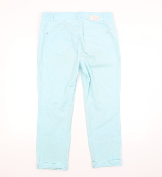 Gerry Weber Womens Blue Trousers Size 14 L25 in