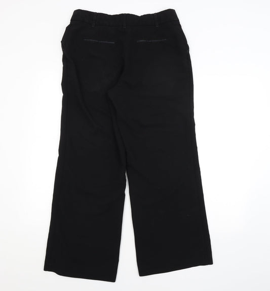 Womens UK Size 12 NEXT Regular Fit Black Trousers