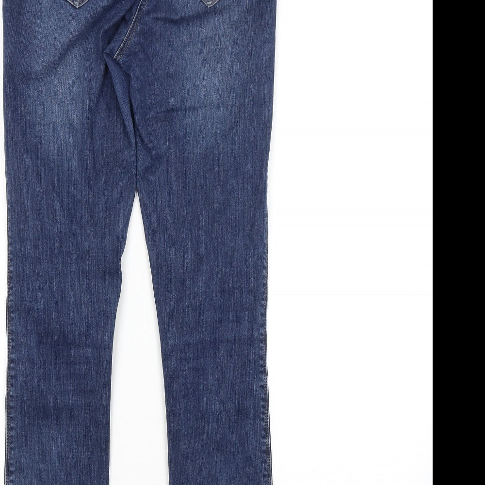 Womens UK Size S Preworn Regular Fit Skinny Blue Jeans