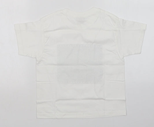 JERZEES Girls White Basic T-Shirt Size 7-8 Years