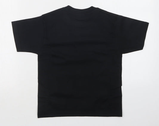 JERZEES Girls Black Basic T-Shirt Size 5-6 Years