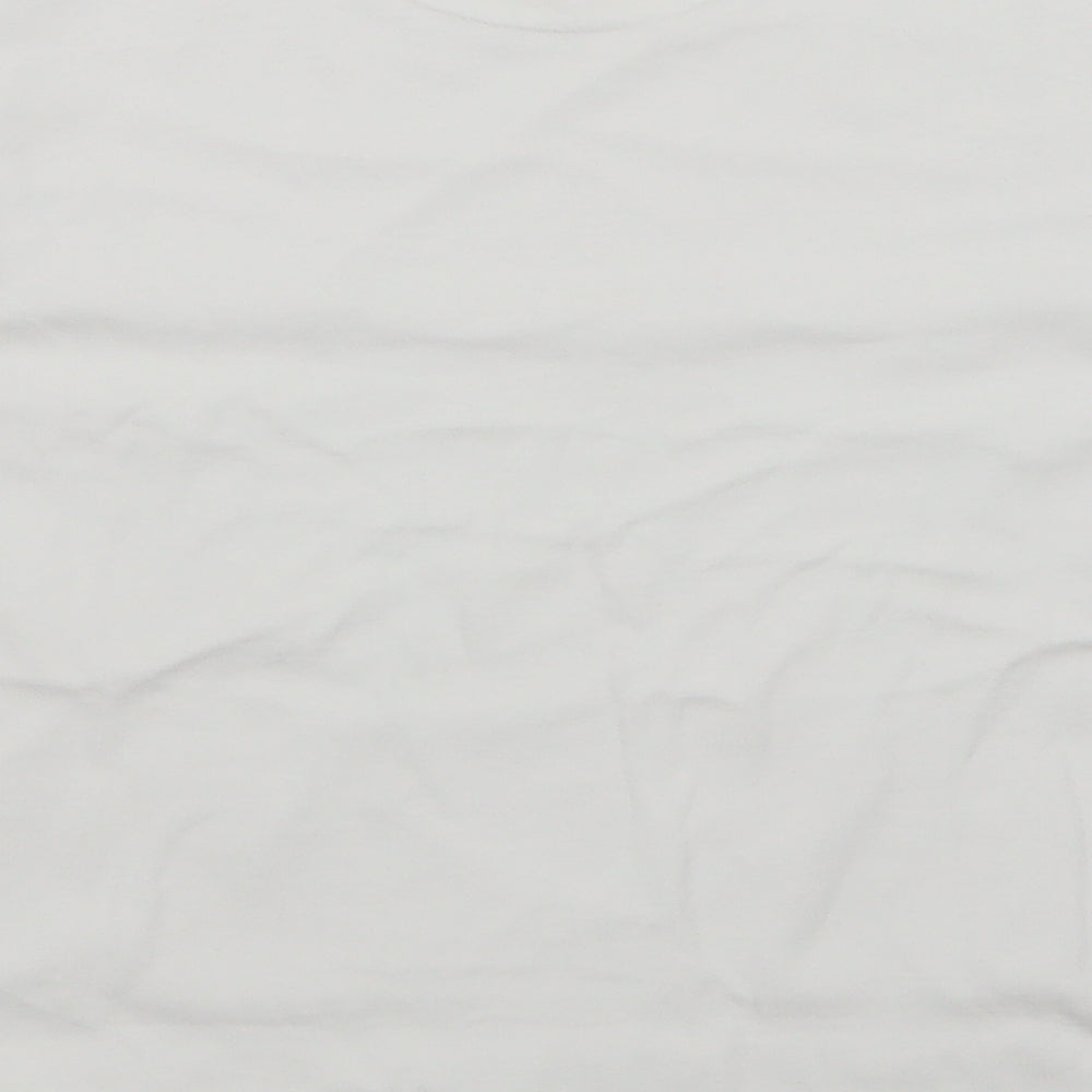 JERZEES Boys White Basic T-Shirt Size 7-8 Years