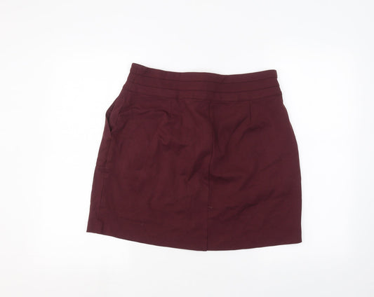 Marks and Spencer Womens Red A-Line Skirt Size 14