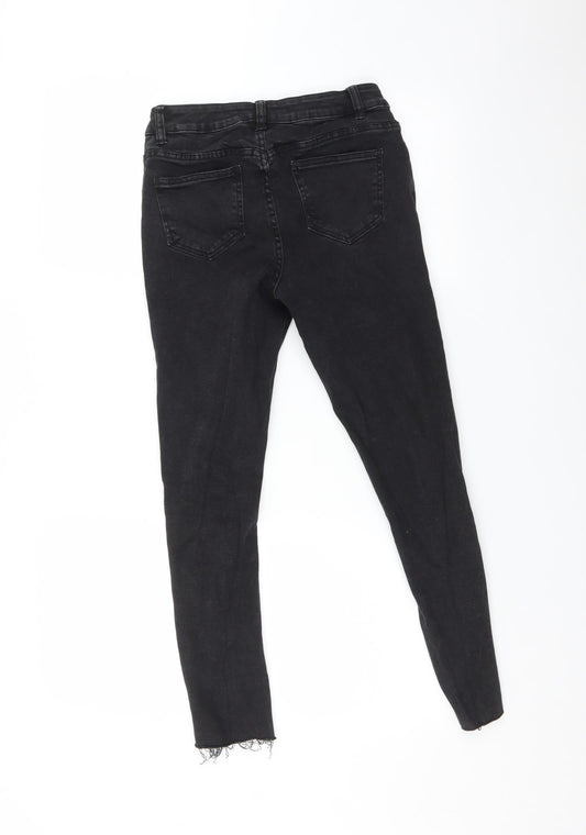 New Look Girls Black Skinny Jeans Size 12 Years - Distressed