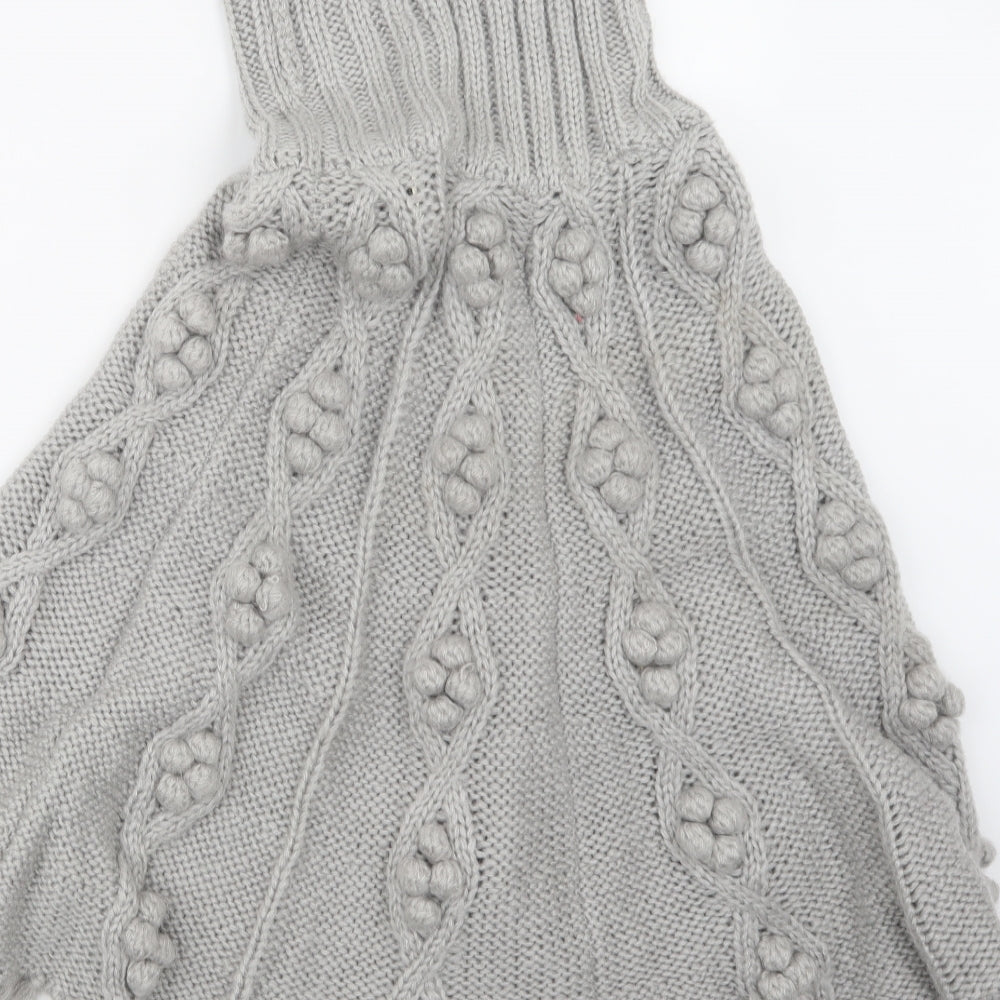 Papaya Womens Grey Knit Jacket Poncho Size L