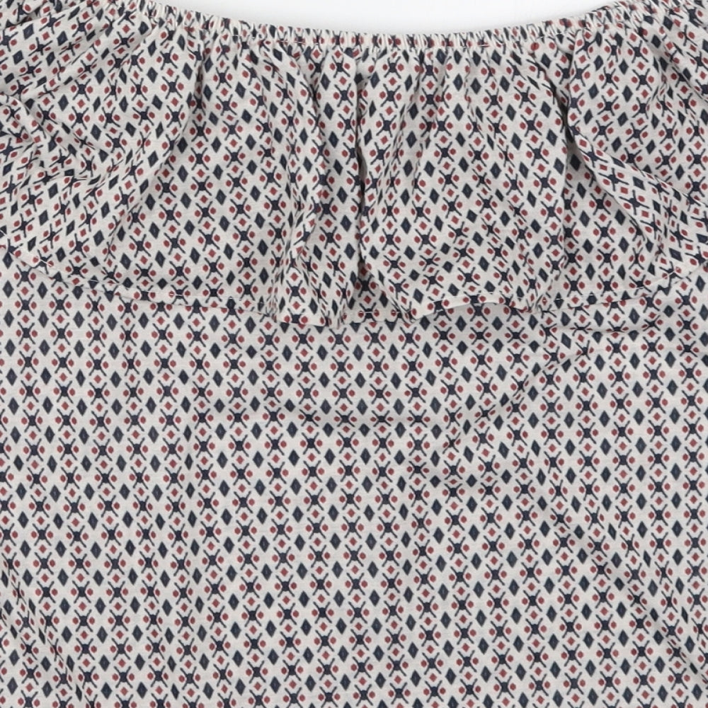 Womens UK Size S H&M Red Basic T-Shirt